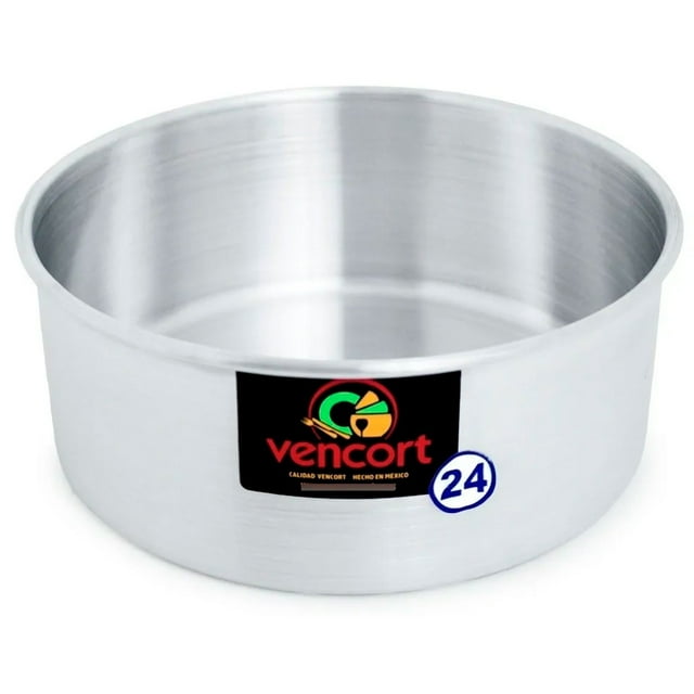 Molde Redondo Alto Hornear Aluminio 24 Cm Vencort