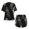 thumbnail image 6 of Wukai Jellyfish Women's Pajama Set,Short-Sleeve Top and Shorts with Elastic Waistband and Pockets for Loungewear, Yoga, and Casual Wear-Large, 6 of 8