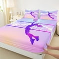 thumbnail image 3 of Manfei Volleyball Queen Sheet Sets,Sports Player Flat Sheet,Pink Glitter Print Queen Fitted Sheet For Girl Boys,Microfiber Room Decoration,4pcs, 3 of 7