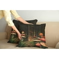 thumbnail image 3 of Ambesonne Nature Throw Pillow Cover 2 Pack, Mushrooms Dark Forest, 18", Green Brown and Red, 3 of 6