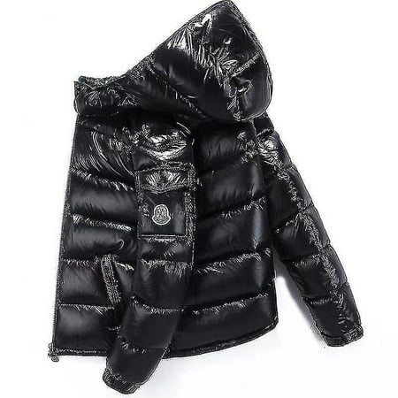 Men's Shiny Down Jacket Winter Jacket Stand Collar Down Jacket With ...