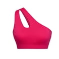 thumbnail image 2 of WCJM Pink Women's Solid Mesh Hollow Breathable Sports Bra, 2 of 4