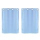 thumbnail image 1 of Cortinas cortas Uxcell, 29"W x 35"L, cortina de media ventana francesa de 2 paneles, azul cielo, 1 of 6
