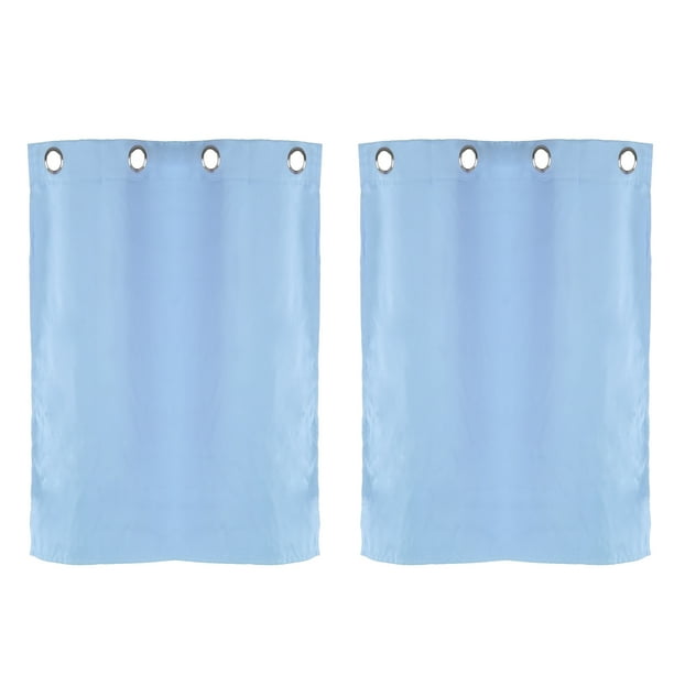 Cortinas cortas Uxcell, 29"W x 35"L, cortina de media ventana francesa de 2 paneles, azul cielo
