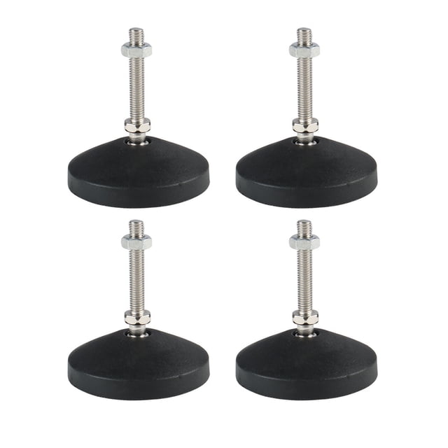Pies niveladores ajustables M8 x 50 x 80mm, patas antideslizantes para proteger el suelo para estantes 4pcs