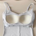 thumbnail image 6 of Weikingp Women's Ribbed Lace Square Neck Button Cami Tank Top Basic Layering Sleeveless Shirt White, 6 of 6