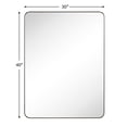 thumbnail image 6 of TEHOME Kengston Oil Rubbed Bronze Bathroom Mirror, 30x40 inches, Contemporary Rounded Rectangle, 6 of 8