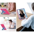 thumbnail image 5 of Dteck Case for iPad Air 13 inch 2025/2024,Shockproof Silicone + PC 3-Layer Protection Kickstand Case Heavy Duty Cover for iPad Air 13-in. M3/M2,Rose+Blue, 5 of 7