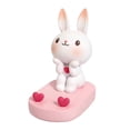 thumbnail image 2 of Cute Rabbit Phone Holder Adorable Mobile Stand for Desk, Stable Cellphone Rack for Home Office, Charging, Meetings, Video Viewing Pink Bunny, 2 of 4
