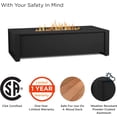 thumbnail image 6 of Real Flame Keenan 52" Rectangle Metal Propane Fire Pit Table in Black, 6 of 7