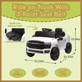 thumbnail image 6 of Xuanlur 12V Licensed Dodge RAM 3500 Ride on Toy for Kids, Toddler Ride on Truck with Remote Control, 2WD, Rear Shock Suspension, LED, Electric Car for Kids with Bluetooth, 3 Point Safety Belt (White), 6 of 7