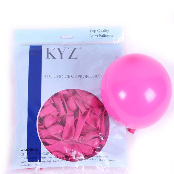 Globos de látex de 12 pulgadas, 100 unidades, rojo rosa para fiestas y bodas