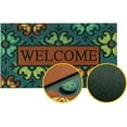 thumbnail image 3 of Door Mat Welcome Mat 18x 30 Inch Front Door Mat Outdoors for Home Entrance Outside Entry Way Doormat, Heavy Duty Non Slip Rubber Back Low Profile, Flower Welcome, 3 of 6