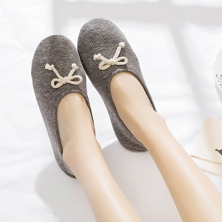

DODOING Women s Comfort Cotton Knit Memory Foam House Shoes Light Weight Slippers w/Anti-Skid Rubber Sole