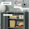 thumbnail image 6 of HOMCOM Industrial Steel Storage Cabinet Storage Organizer Gray, 6 of 10