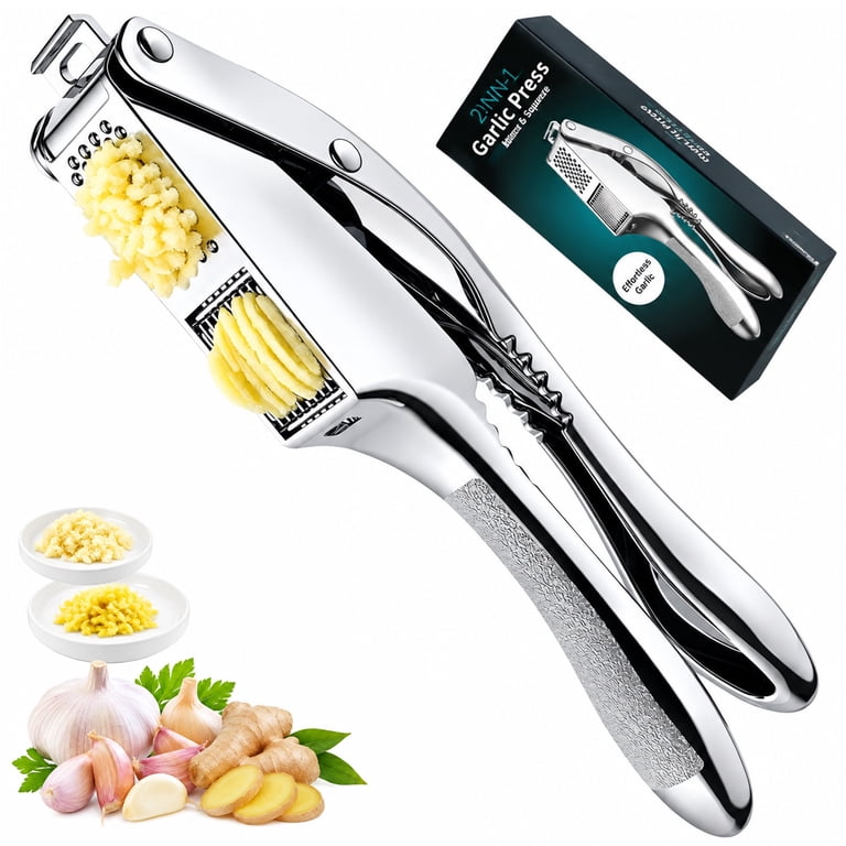 Garlic Press and Slicer 2-In-1 Dual Function Mincer Chopper photo 1