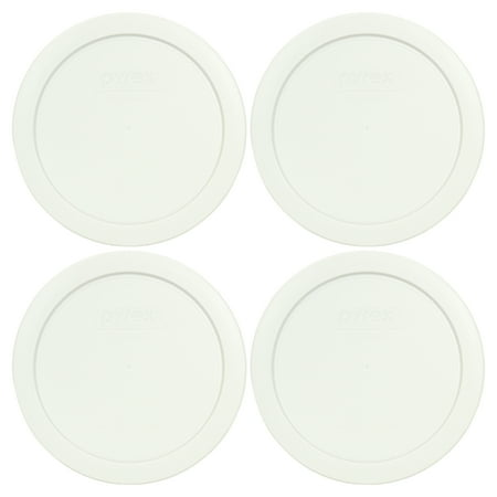 White Smooth Lid - Pyrex Replacement Lid 7201-PC White Round Plastic Cover (4-Pack) for Pyrex 7201 4-Cup Bowl (Sold Separately)