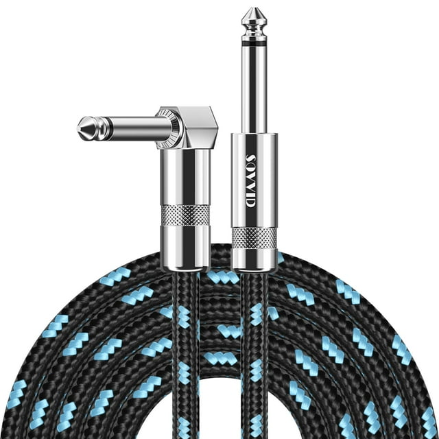 Sovvid Cable De Guitarra Cable De Instrumento Profesional De 15 Pies Cable De Amplificador De Guitarra Eléctrica Versión Actualizada Cable 1/4 Ts Para Guitarra Bajo Teclado Mandolina Y Audio Profesion