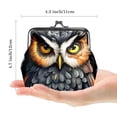 thumbnail image 2 of Owl Stylish Men's Wallet with Coin Pocket - Durable 0.7 Microfiber Zinc Alloy Jaws - 4.3x4.7 in/11x12 cm Size - Fashionable and Functional Accessory for Men, 2 of 7