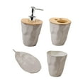 thumbnail image 2 of FashionCha Bathroom Accessories Set Home Bath Decor 4Pcs for Dorm Vanities Housewarming Light Grey, 2 of 9