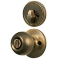 thumbnail image 5 of Hyper Tough Keyed Entry Antique Brass Ball Doorknob and Deadbolt Combo Pack, 5 of 9