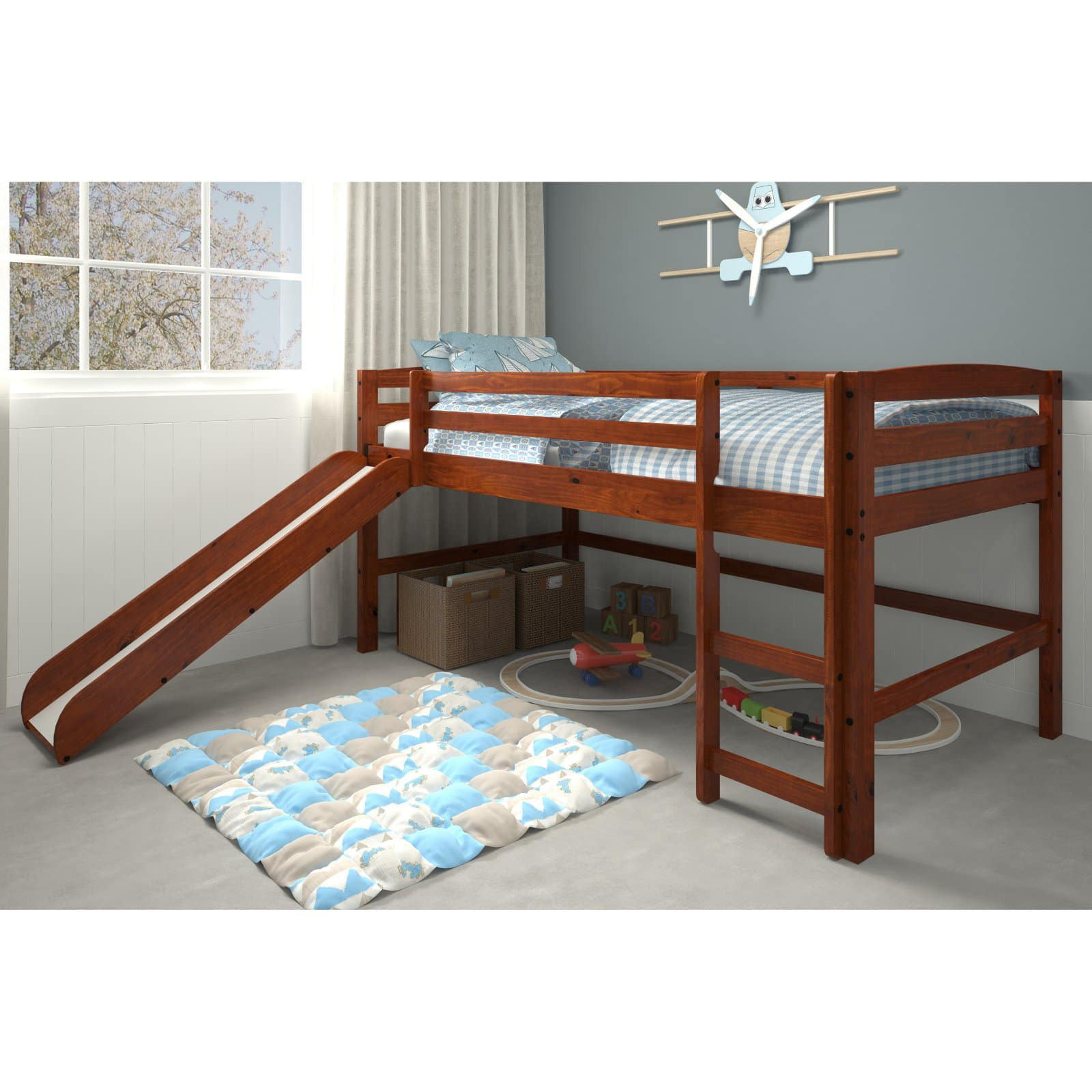 Woodcrest Pine Wood Loft Bed Storage, Woodcrest Manufacturing Bunk Beds