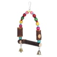 thumbnail image 4 of POCREATION Bird Bite Toy, Bird Perch, Bell Resting Rack Toy Wooden Strong Non-toxic Pets For Birds Animals Parrots, 4 of 8