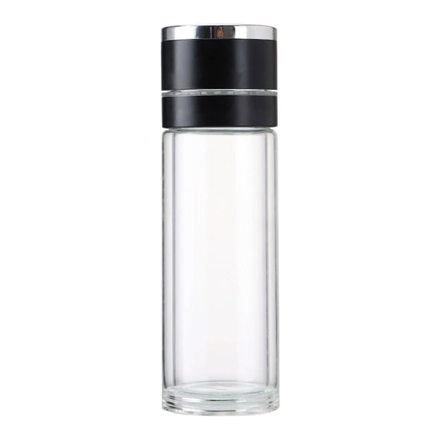 Glass Tea Cups Open Cover Glass, Business Car, Portable Tea Separation, Men'S Tea Cup, Double-Layer, No Water Cup Tea Cup with Lid