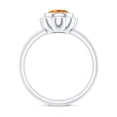 thumbnail image 2 of Rosec Jewels Natural Citrine Solitaire Engagement Ring - Bezel Set Citrine Flower Ring - 1.2 Ct - AAA Quality - with Jewelry Box, 10K White Gold, US 13.00, 2 of 8
