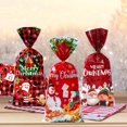 thumbnail image 4 of 25/50/100 bolsas de regalo para galletas y dulces navideños, 2024, decoraciones navideñas para el hogar, suministros para fiestas de Año Nuevo, 4 of 5