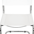 thumbnail image 5 of Breuer Chair Company Mart Stam Cantilever Side Chair w/ Chrome Steel Frame & White Bonded Leather by Furnish Theory, 5 of 7