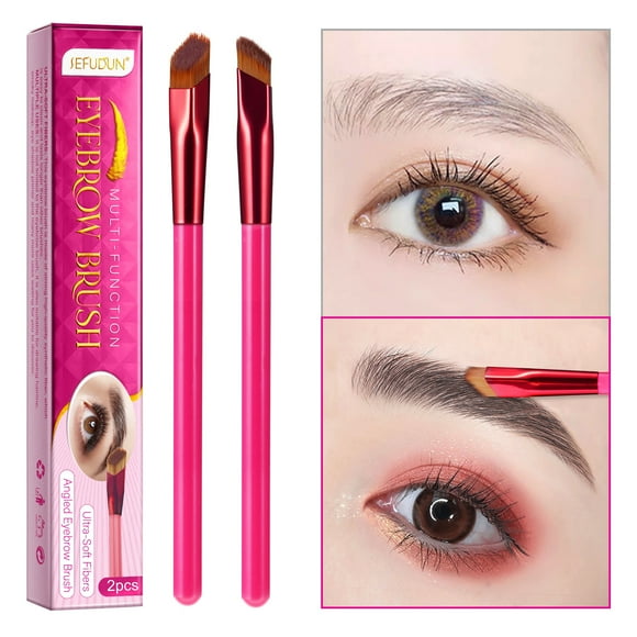 EGNMCR Multifunctional Eyebrow Brush Thrush Gadget Squares Eyebrow Brush Makeup Eyebrow Brush Concealer Makeup Angled Eyebrow Powder Brush 2PCS Eyebrow brush
