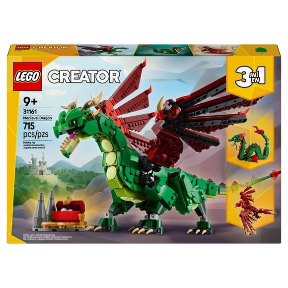 Set LEGO Creator 3en1 Dragón Medieval Juego de juguetes 31161