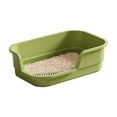 thumbnail image 3 of 2pcs Extra Large Cat Litter With High Sides Semi Enclosed Pet Toilet For Cats And Dogs Indoor Litter Tray Design Durable Pet Supplies Pet Others 16.5*11*4.5in, 3 of 5