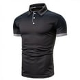 thumbnail image 3 of Cardigan à Manches Courtes Mode Décontractée pour Hommes Chandail à Col Rabattu T-Shirt à Manches Courtes pour Affaires, 3 of 8