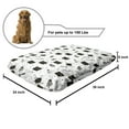 thumbnail image 2 of Pet Pet Bed, Cats in Outer Space with Constellation Stars Humor, Chew Resistant Pad for Dogs and Cats Cushion with Removable Cover, 24" x 39", White Black, by Ambesonne, 2 of 4