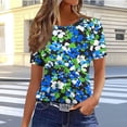 thumbnail image 2 of Pisexur Hauts pour Femmes, Hauts de Printemps pour Femmes 2025, Hauts pour Dames, T-shirt Imprimé Décontracté et Tendance pour Femmes avec Col Rond et Manches Courtes Vert, m, 2 of 5