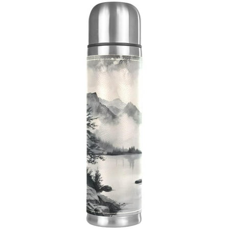 

HOHODIY Stainless Steel Vacuum Thermos Bottle Painted Insulated Bottle 18 oz Leak Proof Water Bottle for Keeping Liquids Hot or Cold for Up to 24 Hours Ink Painting