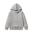 thumbnail image 3 of DxhmoneyHX Girls Oversized Hoodies Basic Long Sleeve Pullover Tops Plain Workout Sweatshirts Pocket Kids Fashion Casual Outfits Fall Winter Clothes 4-14 Years, 3 of 10
