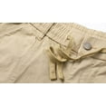 thumbnail image 5 of Aayomet Shorts de Gym pour Hommes Taille Élastique Coupe Décontractée Coton Léger Pêche Randonnée Travail Shorts Cargo (Bleu Foncé, TTG), 5 of 5