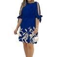 thumbnail image 1 of Vestido de Vacaciones de Playa Vestido de Cuello Redondo a Rayas de Moda de las Mujeres con Cuello en V Profundo sin Mangas, Tela Suave Transpirable para Verano Diario, 1 of 6