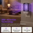 thumbnail image 6 of Gustave 2Pcs Electric Bug Zapper Indoor Plug in Mosquito Killer Lamp Flying Insect Traps with UV Lights - Black, 6 of 10