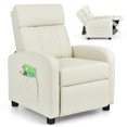 thumbnail image 2 of Yardi Yard Ergonomic PU Leather Kids Recliner Lounge Sofa for 3-12 Age Group-White, Toddler Chair for Kids, 2 of 8