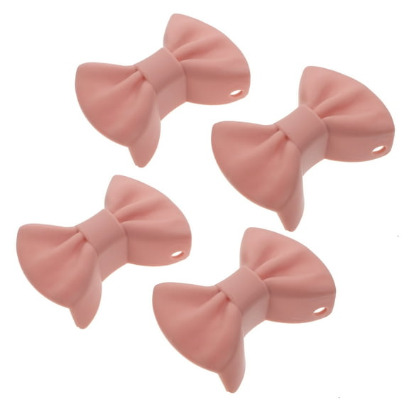 IBASETOY 2 Pairs Pink Silicone Pot Handle Covers Heat Resistant Anti-Scalding Grippers for Home Cooking