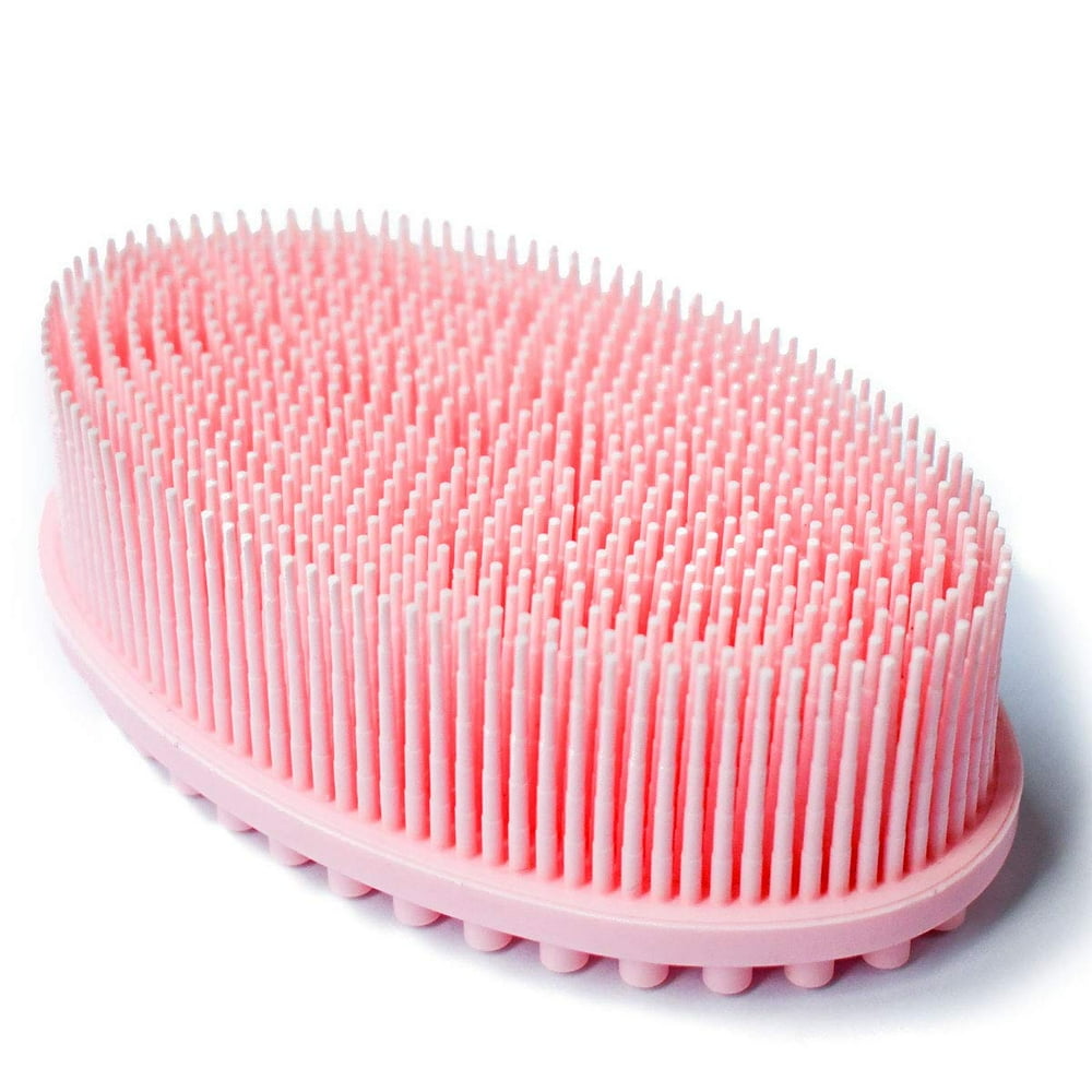 Bath Brush,Exfoliating Silicone Body Scrubber Silicone Glowing Skin Silicone Shower Loofah for
