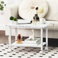 thumbnail image 6 of Leyaoyao 2 Tier Printer Stand, Rolling Printer Table with Locking Wheels, Printer Cart for Under Desk, Home, Office, White, 6 of 7