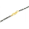 thumbnail image 5 of Pallavi Creation Mangalsutra with Earrings Ad Cz Black Stone Two-Tone Silver Gold Plated Black Crystal Beads Chain Tanmaniyam Nallapusalu Jewelry for Women, 5 of 5