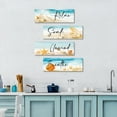 thumbnail image 5 of LAMIRO Summer Beach Signs Ocean Theme Coastal Bathroom Wall Decor Wood Sea Nautical Bathroom Decor Wooden Wall Art Plaque for Bedroom, 5 of 6