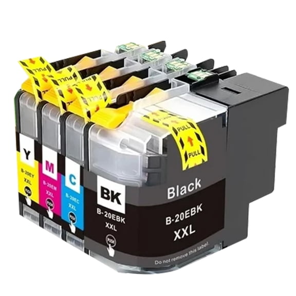 LC20E High Yield Ink Cartridge Replacement for Brother LC20E Ink MFC-J5920DW(Black, Cyan, Magenta, Yellow,4-Pack)