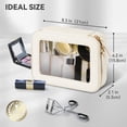 thumbnail image 3 of Bolsa de maquillaje Prite Christmas Gifts, transparente, impermeable, beige, 3 of 8